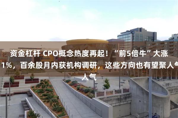 资金杠杆 CPO概念热度再起！“前5倍牛”大涨11%，百余股月内获机构调研，这些方向也有望聚人气