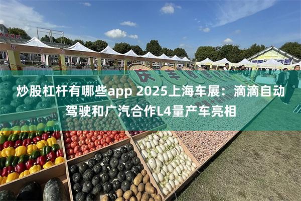 炒股杠杆有哪些app 2025上海车展：滴滴自动驾驶和广汽合作L4量产车亮相